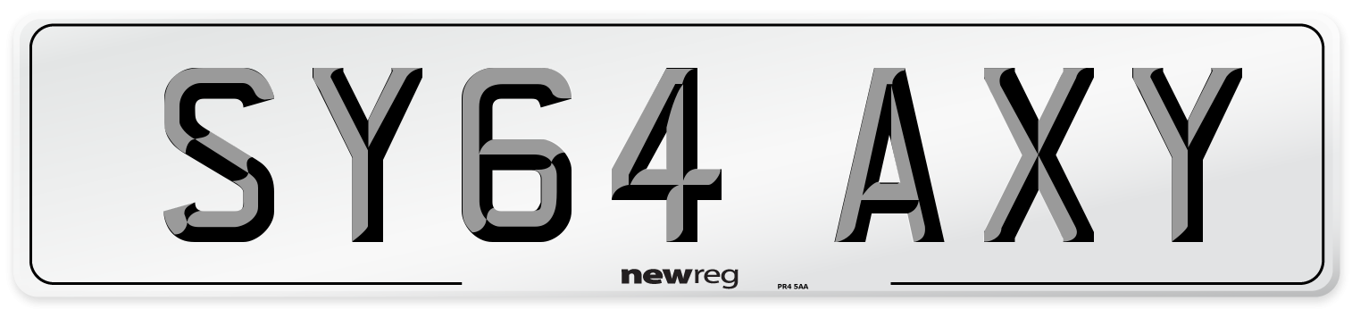 SY64 AXY Number Plate from New Reg